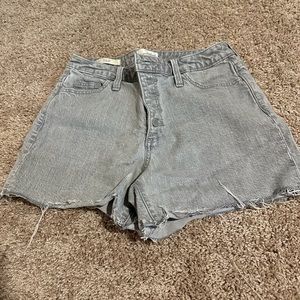 Grey Denim Shorts
